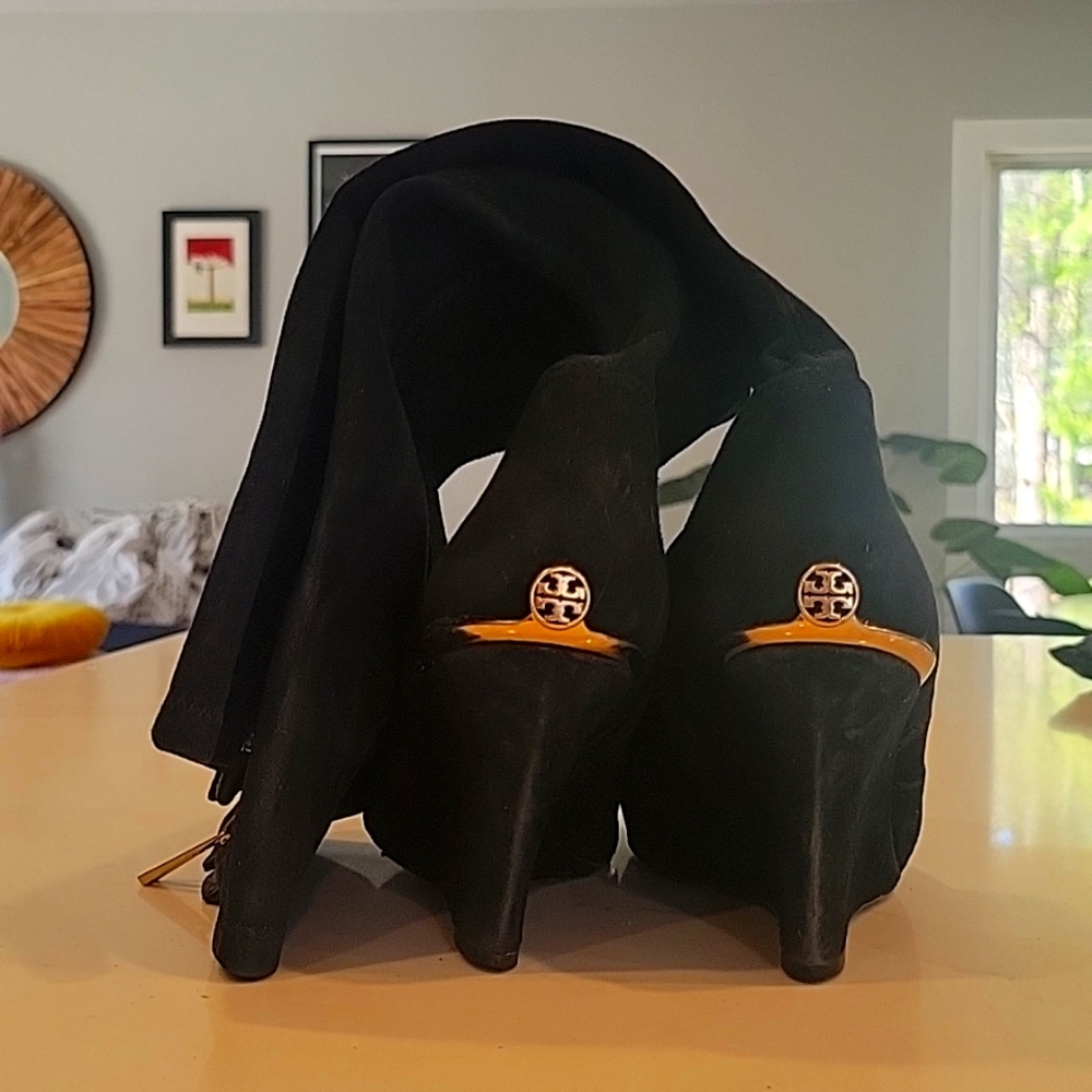 Tory Burch wedge boots. Size 8